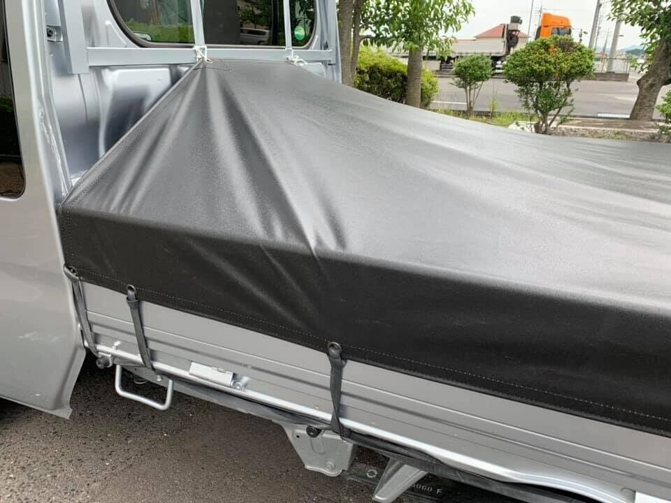 Suzuki Super JDM Carry Cargo Bed Seat Cover Slope type with 24 Rubbers Black