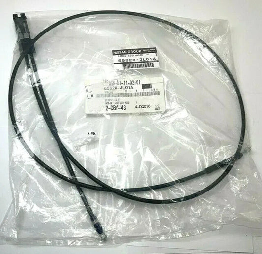 مجموعة كابلات التحكم في قفل غطاء المحرك من نيسان الأصلية (JDM) لسيارة سكاي لاين كوبيه 65620-JL01A