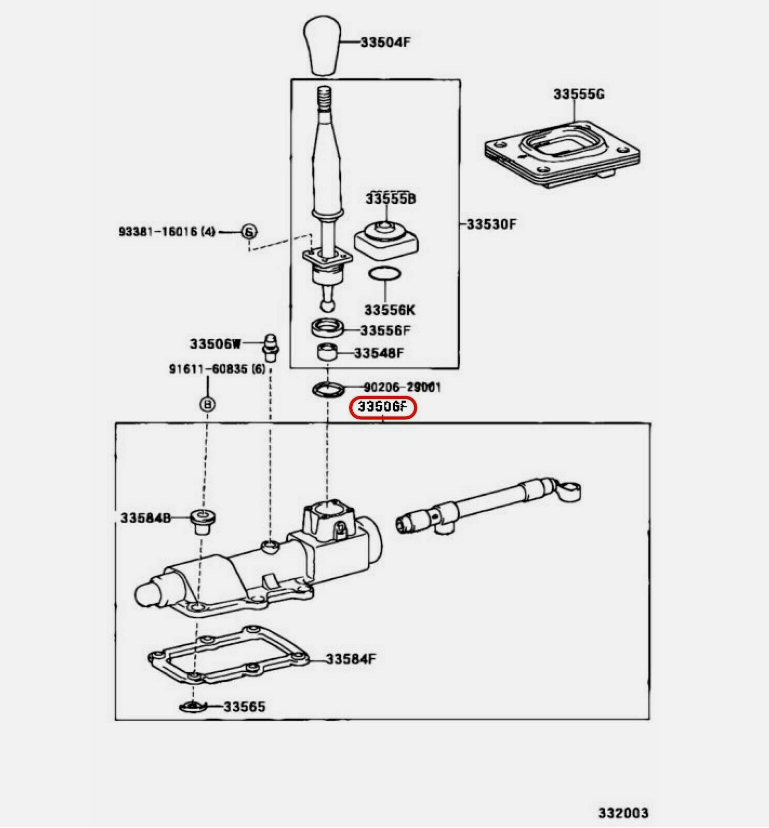 Genuine MARK2 JDM VEROSSA Control Shift Lever Retainer 33570-22150 OEM
