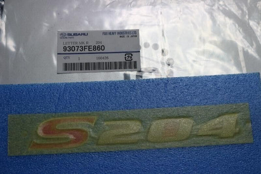 SUBARU Genuine JDM Impreza WRX STi S204 GDB Rear Emblem Badge 93073FE860 GD2 GD3 GD9
