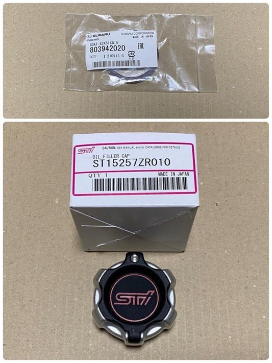 SUBARU Genuine JDM IMPREZA LEGACY BRZ WRX STI Oil Filler Cap Neck Seal gasket Set