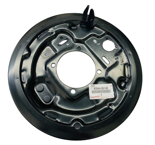 لوحة دعم الفرامل الخلفية اليسرى الأصلية لسيارة تويوتا 4Runner JDM T100 بيك أب، رقم القطعة 47044-35140، من الشركة المصنعة الأصلية.