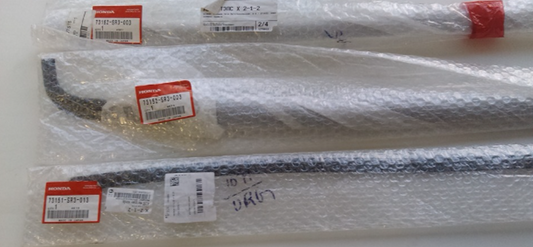 طقم قوالب جانبية أصلية من هوندا JDM لسيارات سيفيك موديلات 92-95، للزجاج الأمامي، يمين ويسار، الجزء العلوي