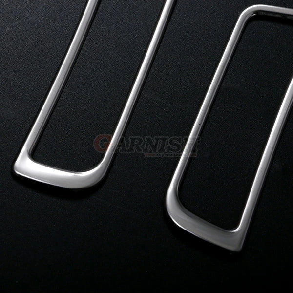 SUS304 Stainless Steel Pillar Air Conditioning Duct Cover Mirror Finish Silver 2pcs Fits Toyota Land Cruiser LC300