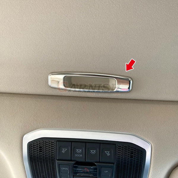 SUS304 Stainless Steel Sunroof Handle Cover Mirror Finish Silver Fits Toyota Land Cruiser LC300