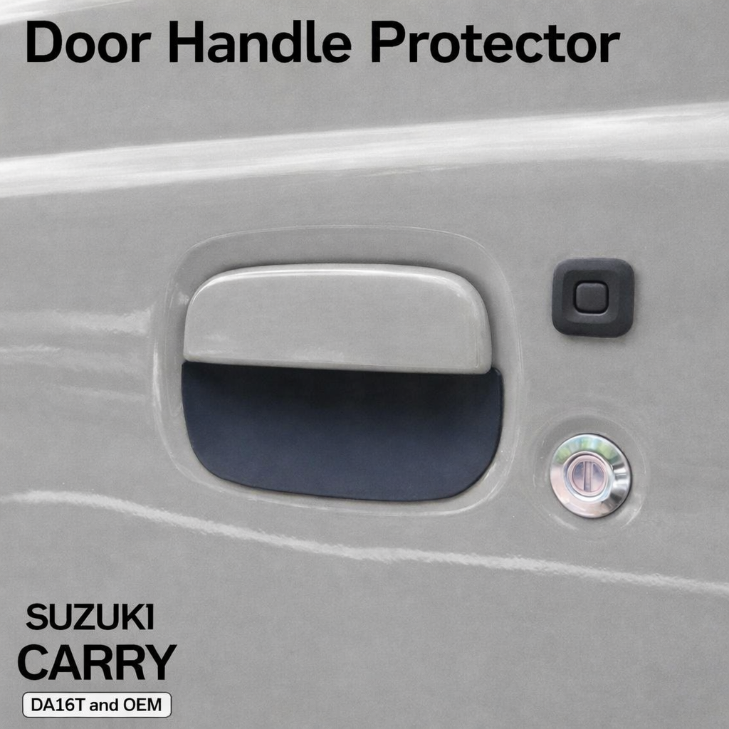 2mm Thick Rubber Door Handle Protector 2pcs Black Fits DA16T / DA63T / DA65T Carry / Super Carry