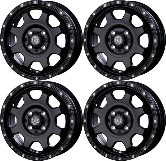 14-inch Matte Black Wheels set of 4 fits Carry DA16T
