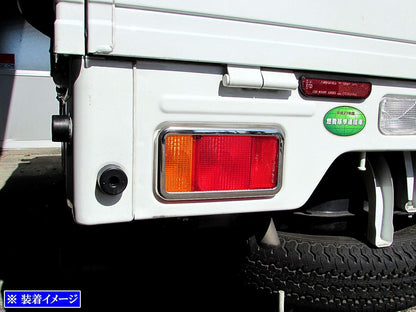 Ultra-Mirror Finish Stainless Tail Lens Cover Tail Light Rings 2PC Set Fits Suzuki Carry Truck DA16T