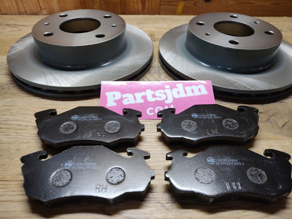 SUBARU SAMBAR TRUCK VAN KS3 KS4 KV3 KV4 Front Brake Pad Rotor R&L Set 92/5-98/12