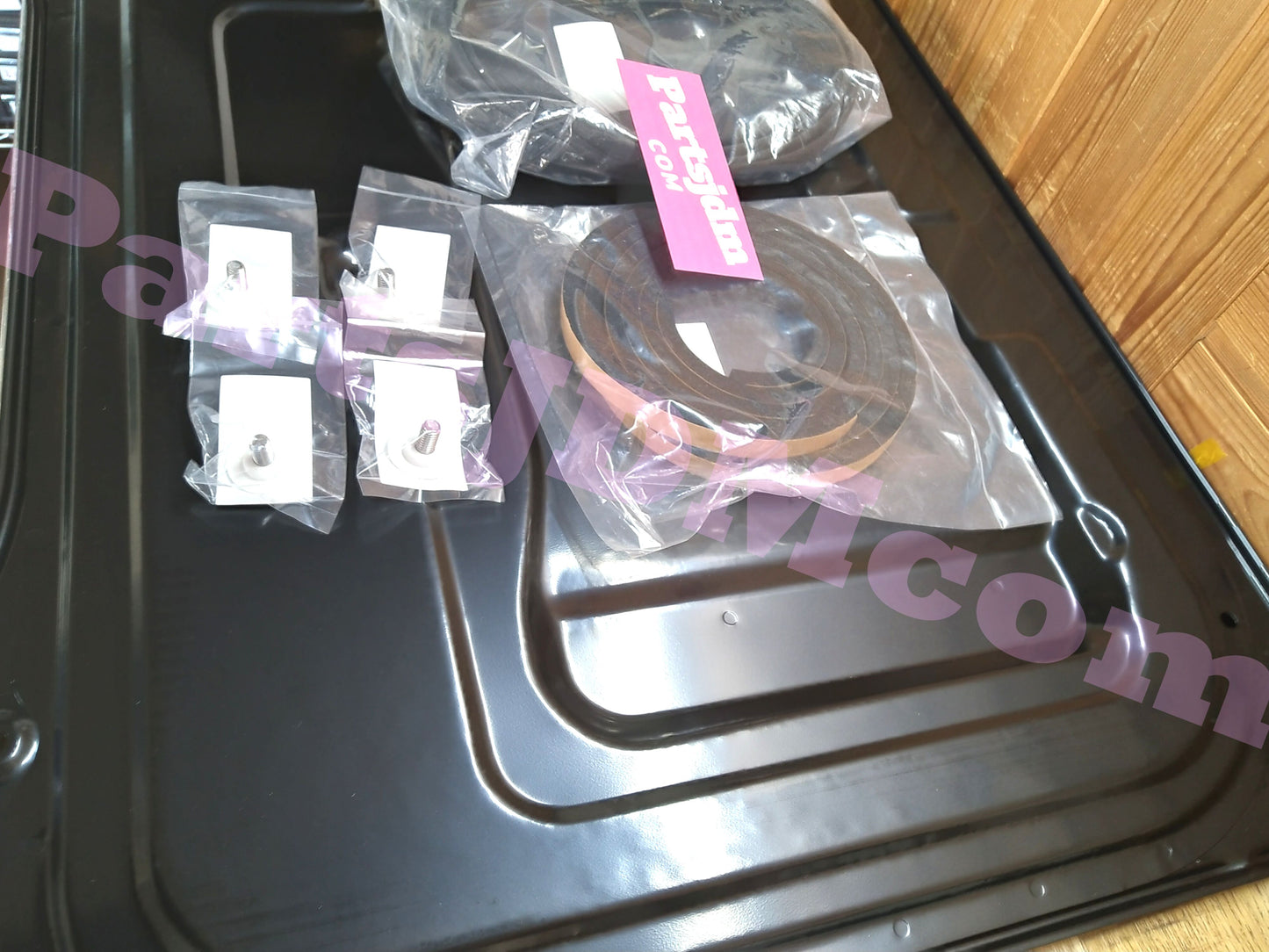 SUBARU Genuine Sambar Trap door Service hole cover truck engine hood & Lid Molding & BOLT set TV1 TT1