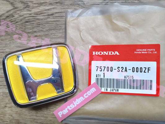 HONDA GENUINE JDM S2000 AP1 AP2 Yellow H Emblem Badge Ornament OEM Parts