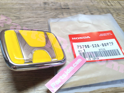HONDA GENUINE JDM S2000 AP1 AP2 Yellow H Emblem Badge Ornament OEM Parts