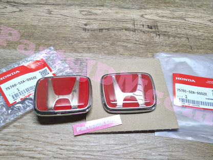 Genuine Honda S2000 AP1 AP2 Emblem Red M Front & Rear set