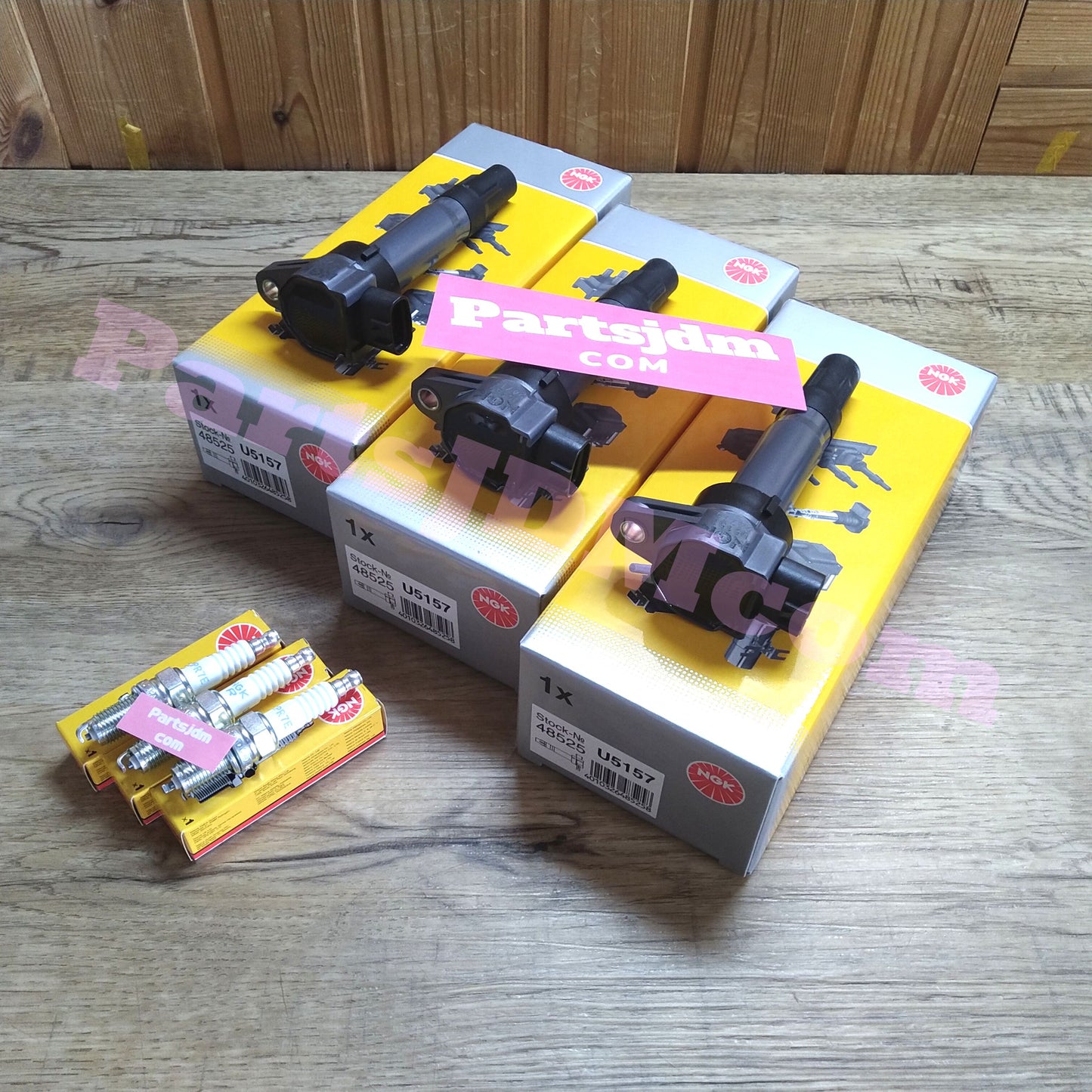 Fit SUZUKI JIMNY JB23W K6A NGK Ignition Coils x3 + Spark Plugs x3 Set