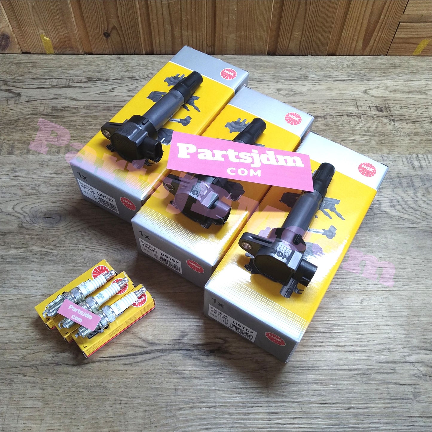 Fit SUZUKI JIMNY JB23W K6A NGK Ignition Coils x3 + Spark Plugs x3 Set