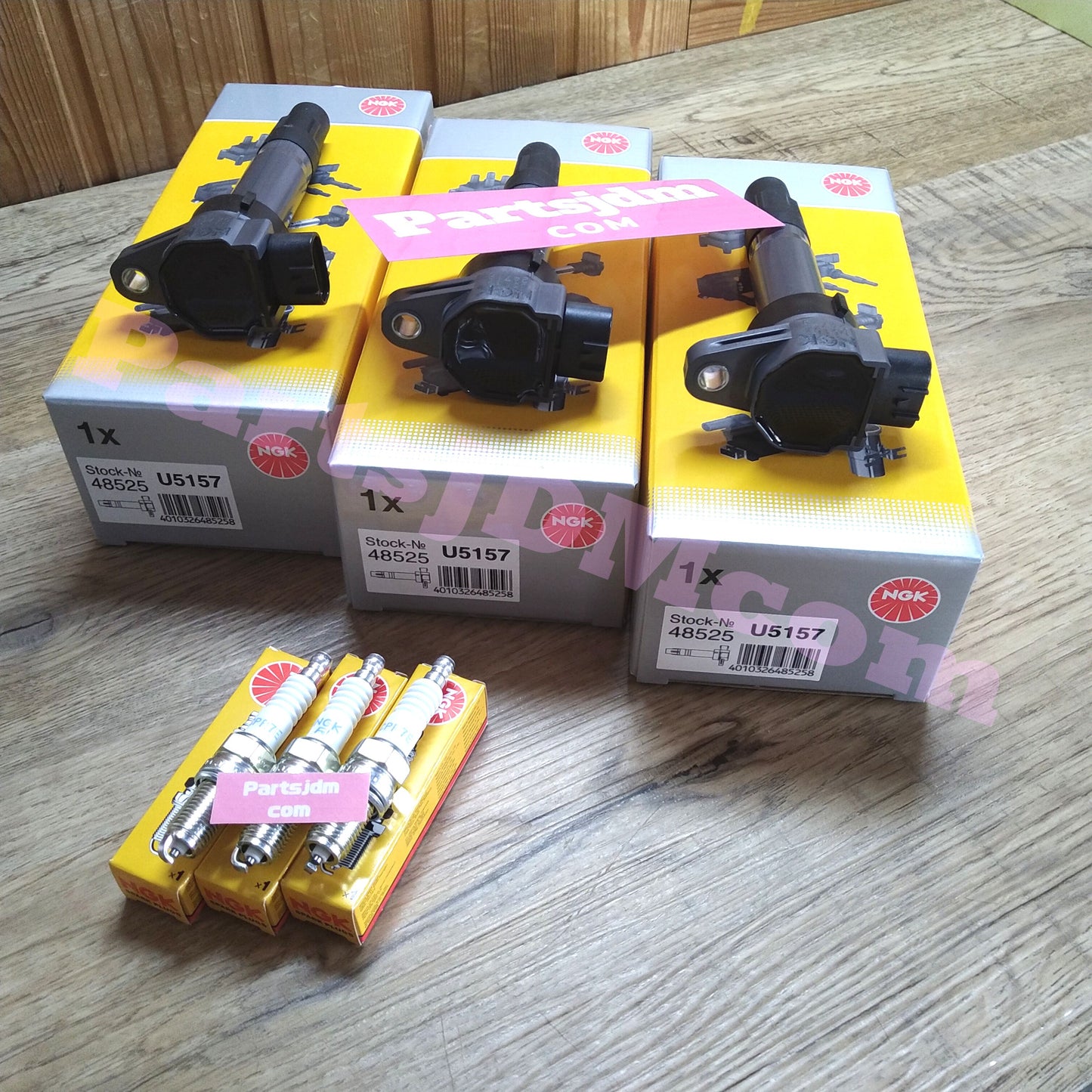 Fit SUZUKI JIMNY JB23W K6A NGK Ignition Coils x3 + Spark Plugs x3 Set