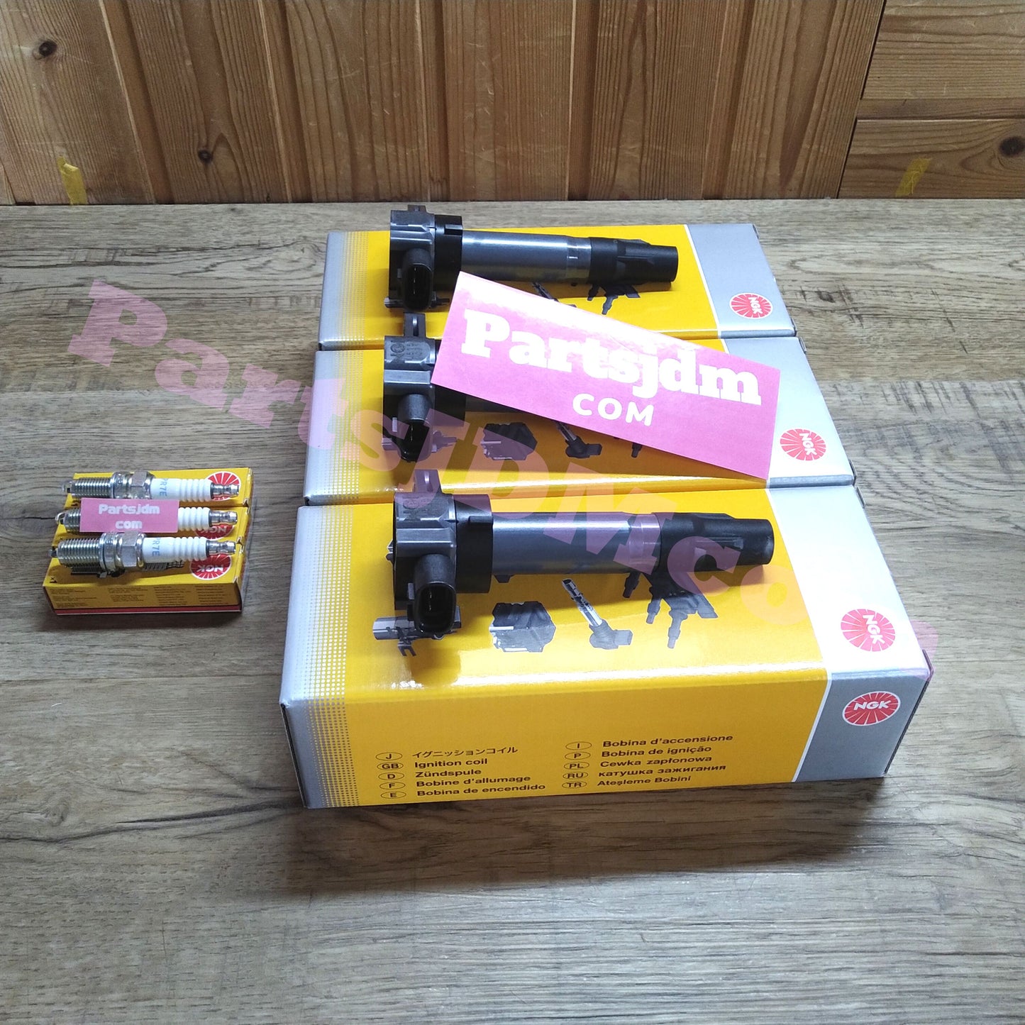 Fit SUZUKI JIMNY JB23W K6A NGK Ignition Coils x3 + Spark Plugs x3 Set