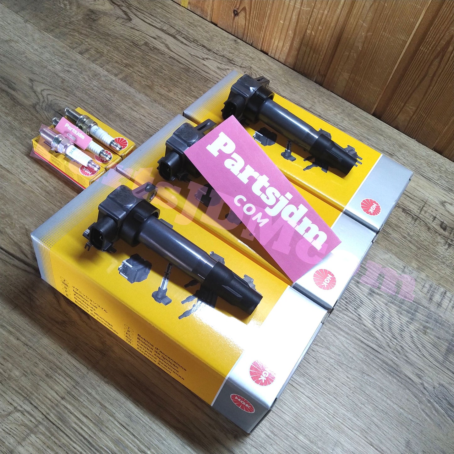 Fit SUZUKI JIMNY JB23W K6A NGK Ignition Coils x3 + Spark Plugs x3 Set