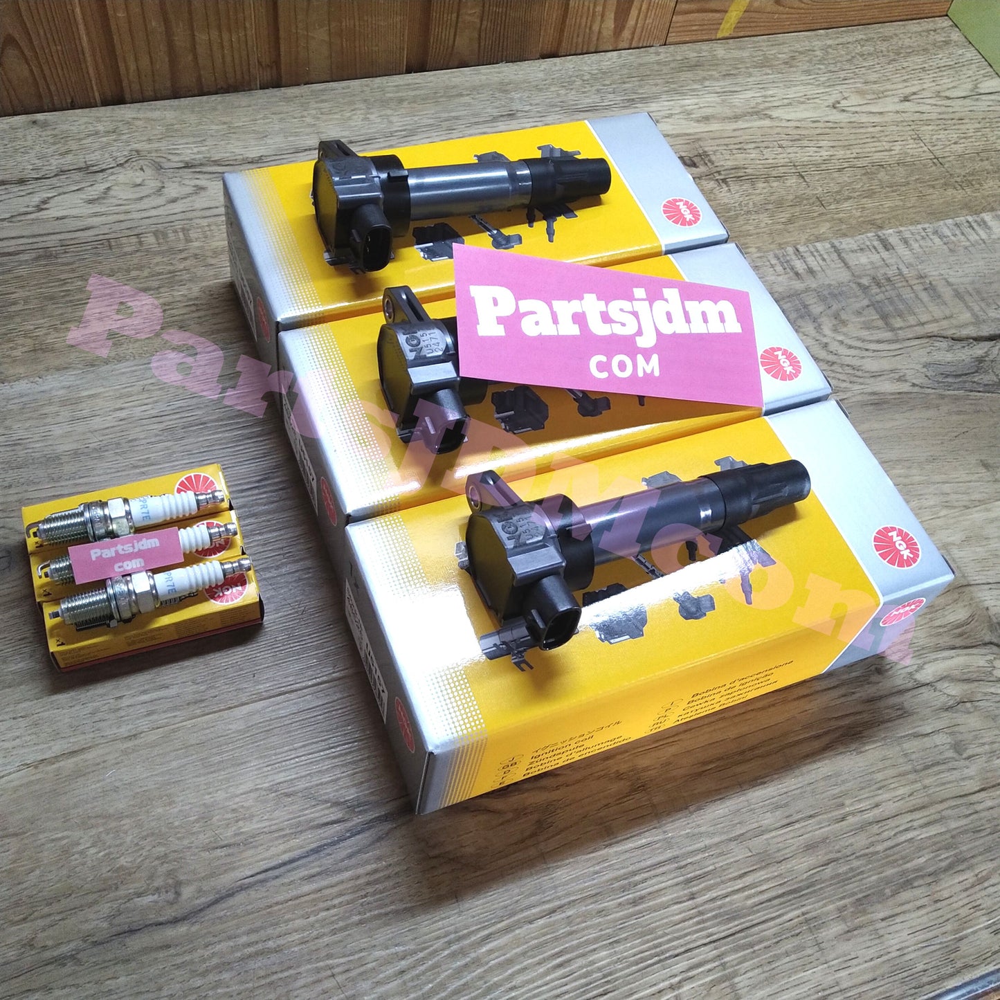 Fit SUZUKI JIMNY JB23W K6A NGK Ignition Coils x3 + Spark Plugs x3 Set