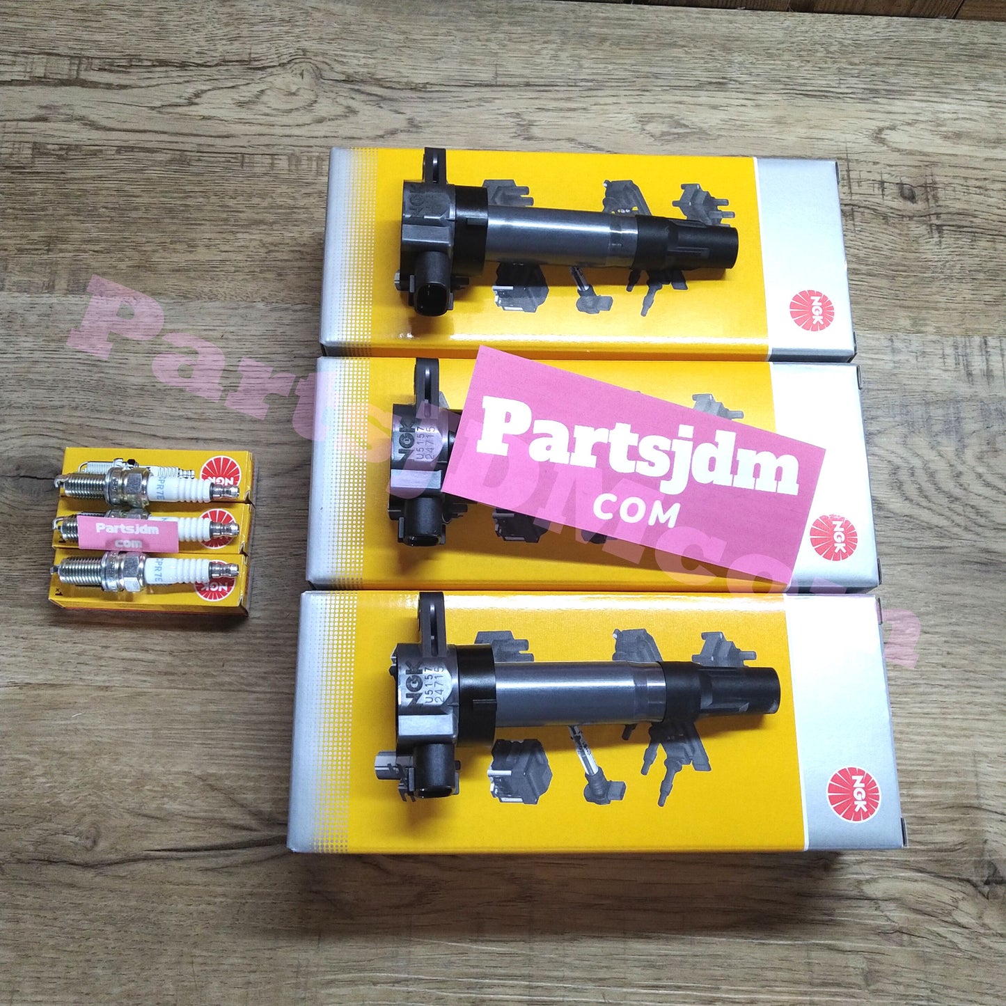 Fit SUZUKI JIMNY JB23W K6A NGK Ignition Coils x3 + Spark Plugs x3 Set