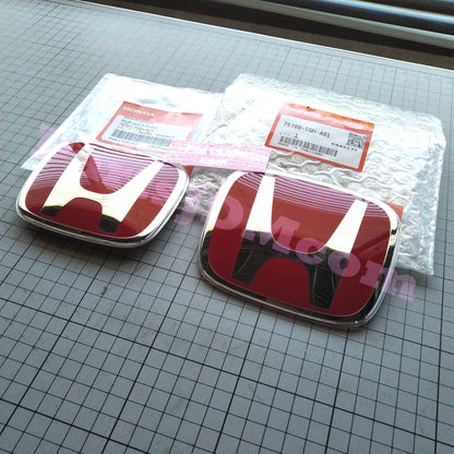 HONDA Genuine JDM CIVIC TYPE-R FK8 2017-2019 Front & Rear Red H Emblem Set OEM