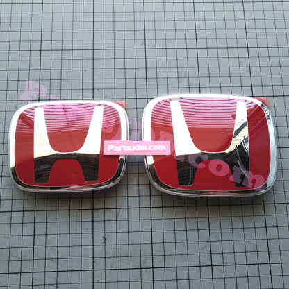 HONDA Genuine JDM CIVIC TYPE-R FK8 2017-2019 Front & Rear Red H Emblem Set OEM