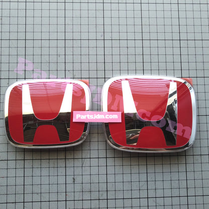 HONDA Genuine JDM CIVIC TYPE-R FK8 2017-2019 Front & Rear Red H Emblem Set OEM