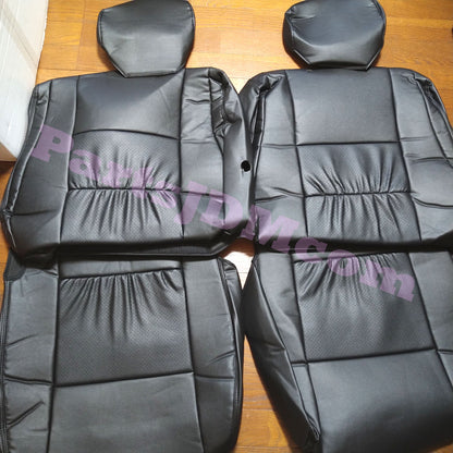 PVC Leather Seat Cover First and Second Row Set Black for Land Cruiser Prado KZJ78G KZJ78W
