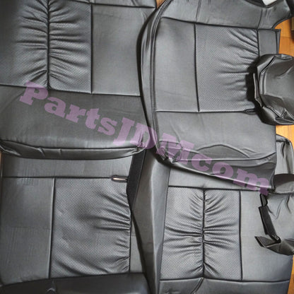 PVC Leather Seat Cover First and Second Row Set Black for Land Cruiser Prado KZJ78G KZJ78W