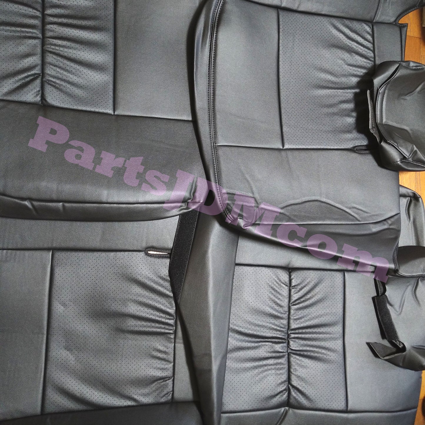 PVC Leather Seat Cover First and Second Row Set Black for Land Cruiser Prado KZJ78G KZJ78W