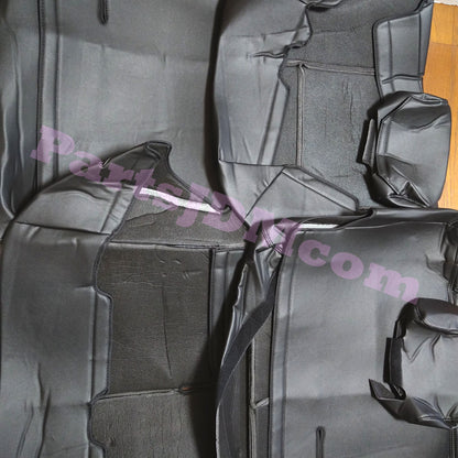 PVC Leather Seat Cover First and Second Row Set Black for Land Cruiser Prado KZJ78G KZJ78W