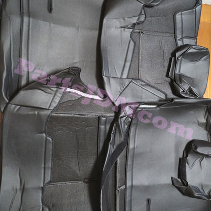 PVC Leather Seat Cover First and Second Row Set Black for Land Cruiser Prado KZJ78G KZJ78W