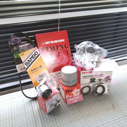 SUZUKI CARRY JDM DD51T F6A 91-99 Timing belt Fan belt Oil filter 8-piece set