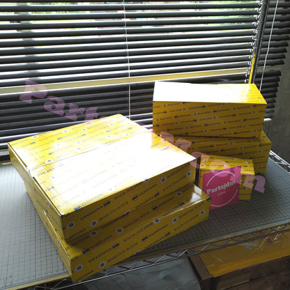 Front Brake Rotor and Pad Set + Rear Brake Shoe Set for Toyota Land Cruiser Prado KZJ71G / KZJ78G – Made in Japan by MK Kashiyama – Painted Finish