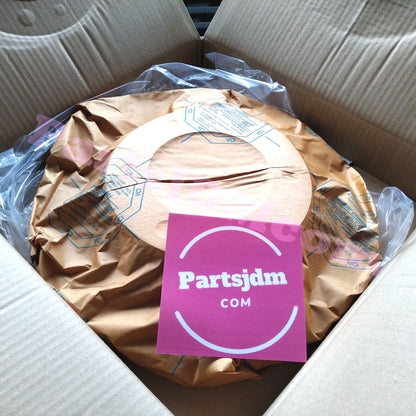 Front Brake Rotor and Pad Set + Rear Brake Shoe Set for Toyota Land Cruiser Prado KZJ71G / KZJ78G – Made in Japan by MK Kashiyama – Painted Finish