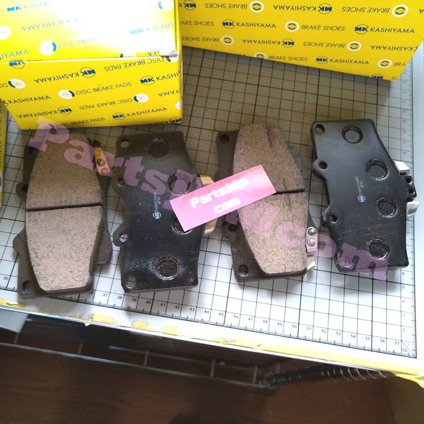 Front Brake Rotor and Pad Set + Rear Brake Shoe Set for Toyota Land Cruiser Prado KZJ71G / KZJ78G – Made in Japan by MK Kashiyama – Painted Finish