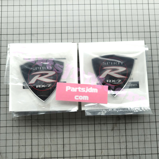Mazda Genuine JDM RX-7 FD3S SPIRIT-R Emblem Front Side Fender 2-set  OEM Ornament