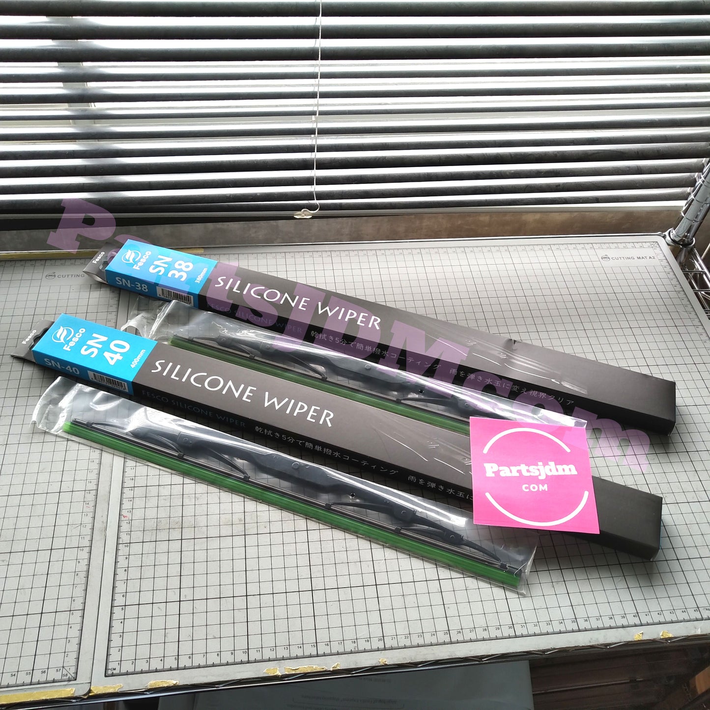 Water-Repellent Front Wiper Blade Set (2pcs) Fits Honda Acty HA1–HA5 / HH1–HH4