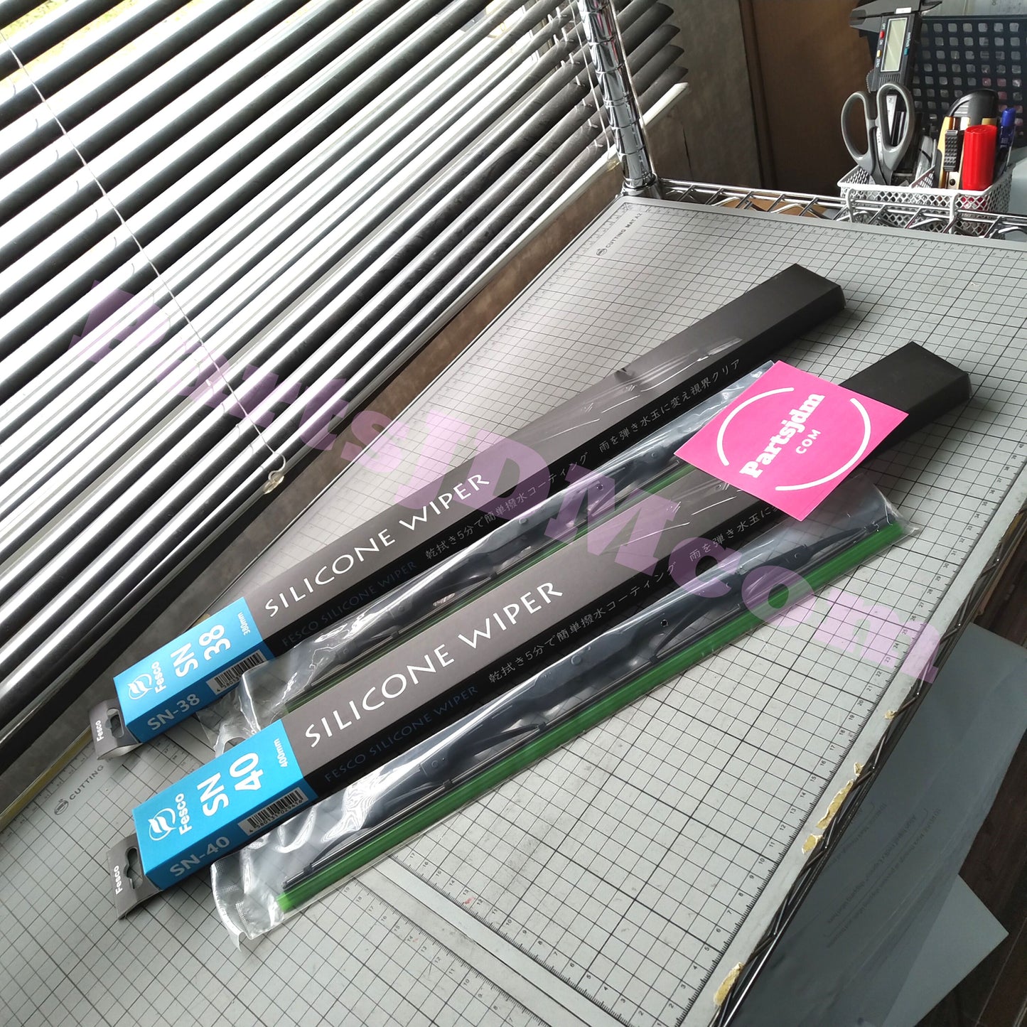 Water-Repellent Front Wiper Blade Set (2pcs) Fits Honda Acty HA1–HA5 / HH1–HH4