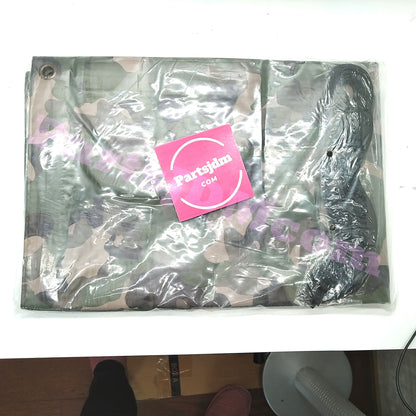 Tonneau Cover Camouflage green for Daihatsu Hijet Honda Acty Kei Truck Black