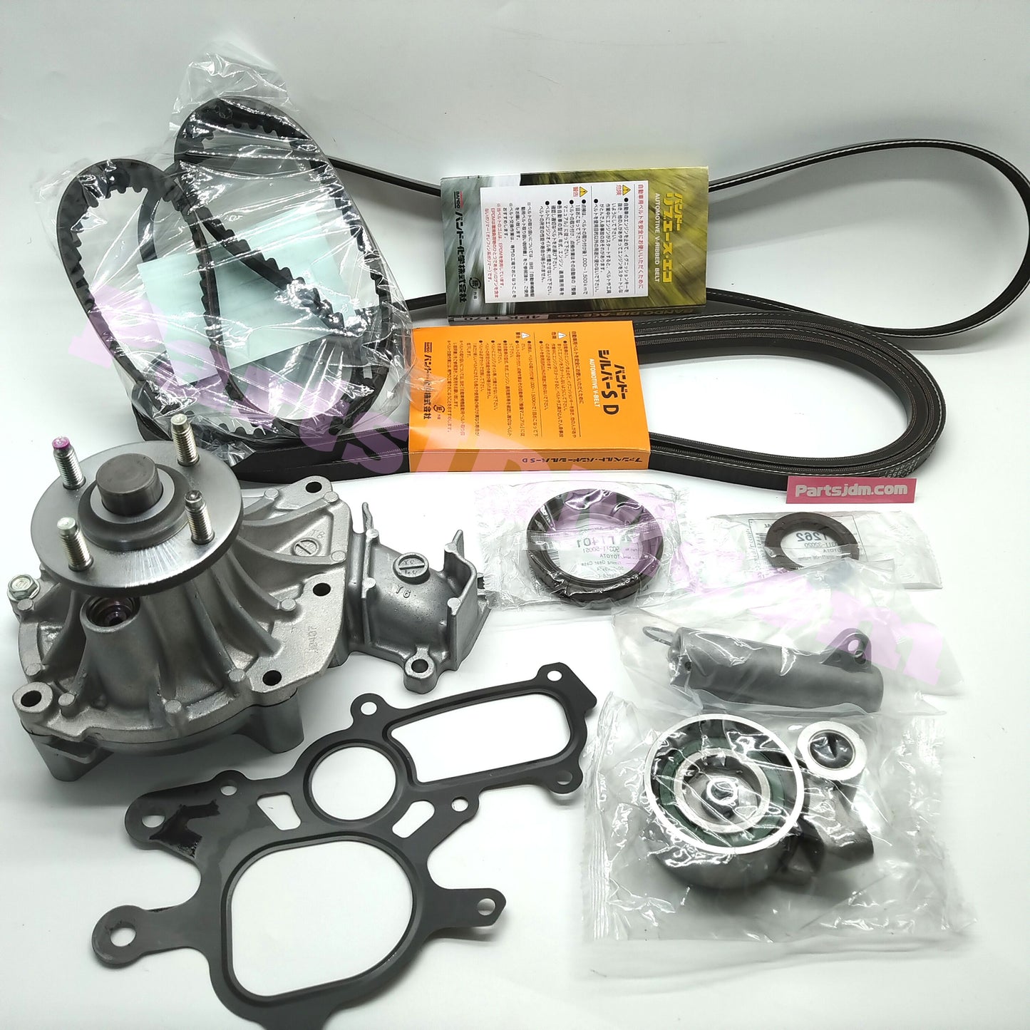 Timing Belt & Fan Belt Kit with Oil Seals for Toyota Hiace KZH106G/KZH106W (Early Model) 06/1997–06/2000 | 1KZ-TE Engine | 9-Piece Set