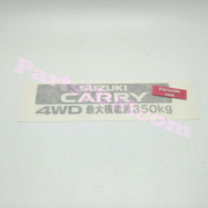 SUZUKI CARRY JDM STICKER DA65T DA63T 4WD Max Load 350kg OTHER CARRY GENUINE DECAL