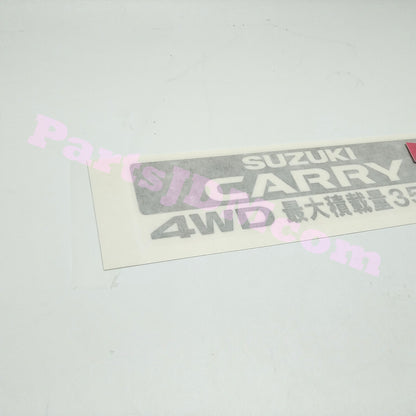 SUZUKI CARRY JDM STICKER DA65T DA63T 4WD Max Load 350kg OTHER CARRY GENUINE DECAL