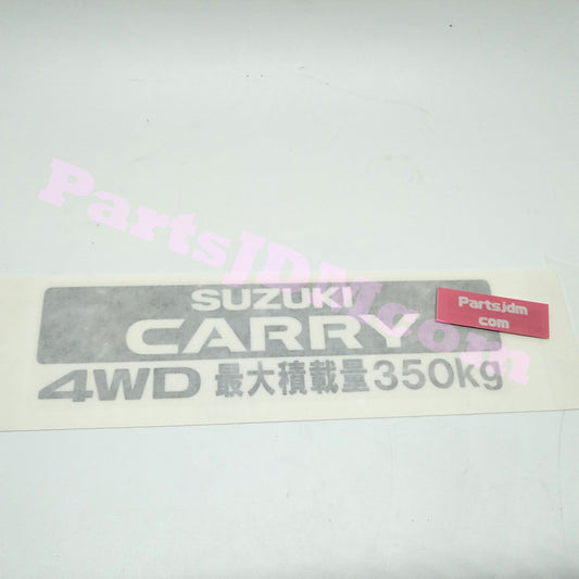SUZUKI CARRY JDM STICKER DA65T DA63T 4WD Max Load 350kg OTHER CARRY GENUINE DECAL