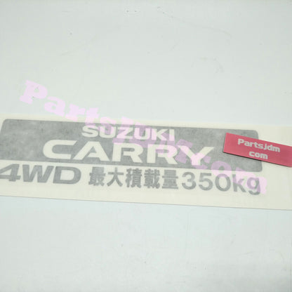 SUZUKI CARRY JDM STICKER DA65T DA63T 4WD Max Load 350kg OTHER CARRY GENUINE DECAL