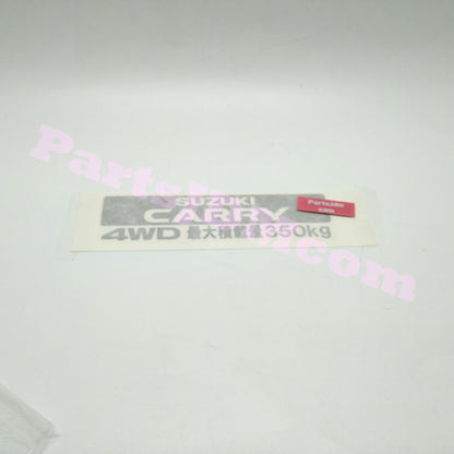SUZUKI CARRY JDM STICKER DA65T DA63T 4WD Max Load 350kg OTHER CARRY GENUINE DECAL