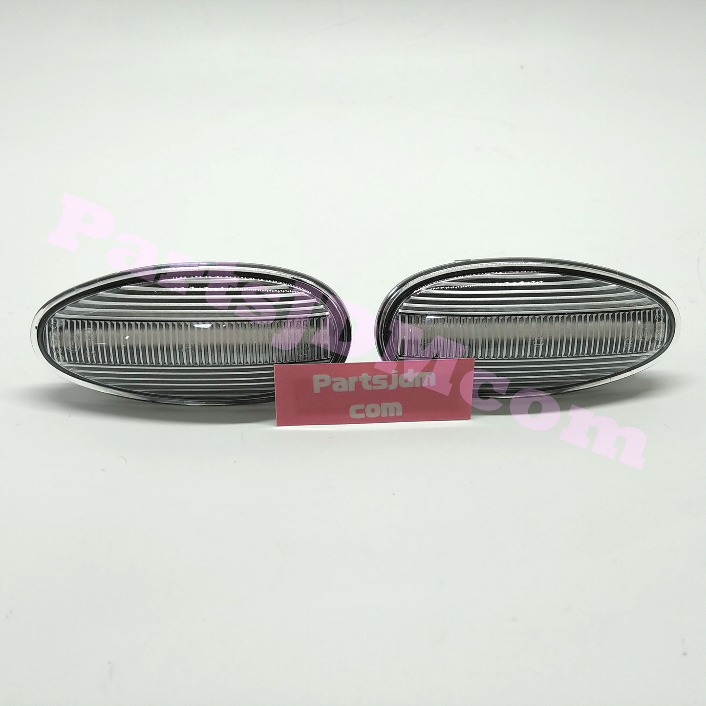 يناسب سيارة ميتسوبيشي ديلكا اليابانية (JDM) موديلات 94-07، إشارات جانبية LED بعدسات شفافة ومؤشرات انعطاف برتقالية