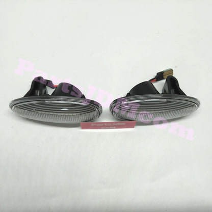 يناسب سيارة ميتسوبيشي ديلكا اليابانية (JDM) موديلات 94-07، إشارات جانبية LED بعدسات شفافة ومؤشرات انعطاف برتقالية