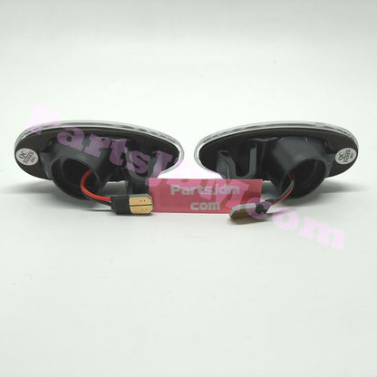 يناسب سيارة ميتسوبيشي ديلكا اليابانية (JDM) موديلات 94-07، إشارات جانبية LED بعدسات شفافة ومؤشرات انعطاف برتقالية