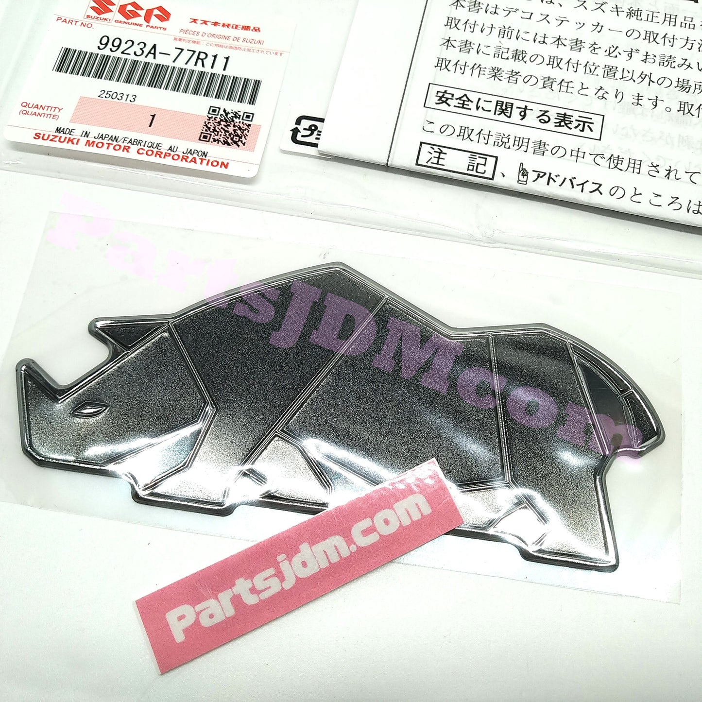 SUZUKI Genuine JDM Jimny Sierra JB74W JC JL Sticker Emblem Rhino Pattern
